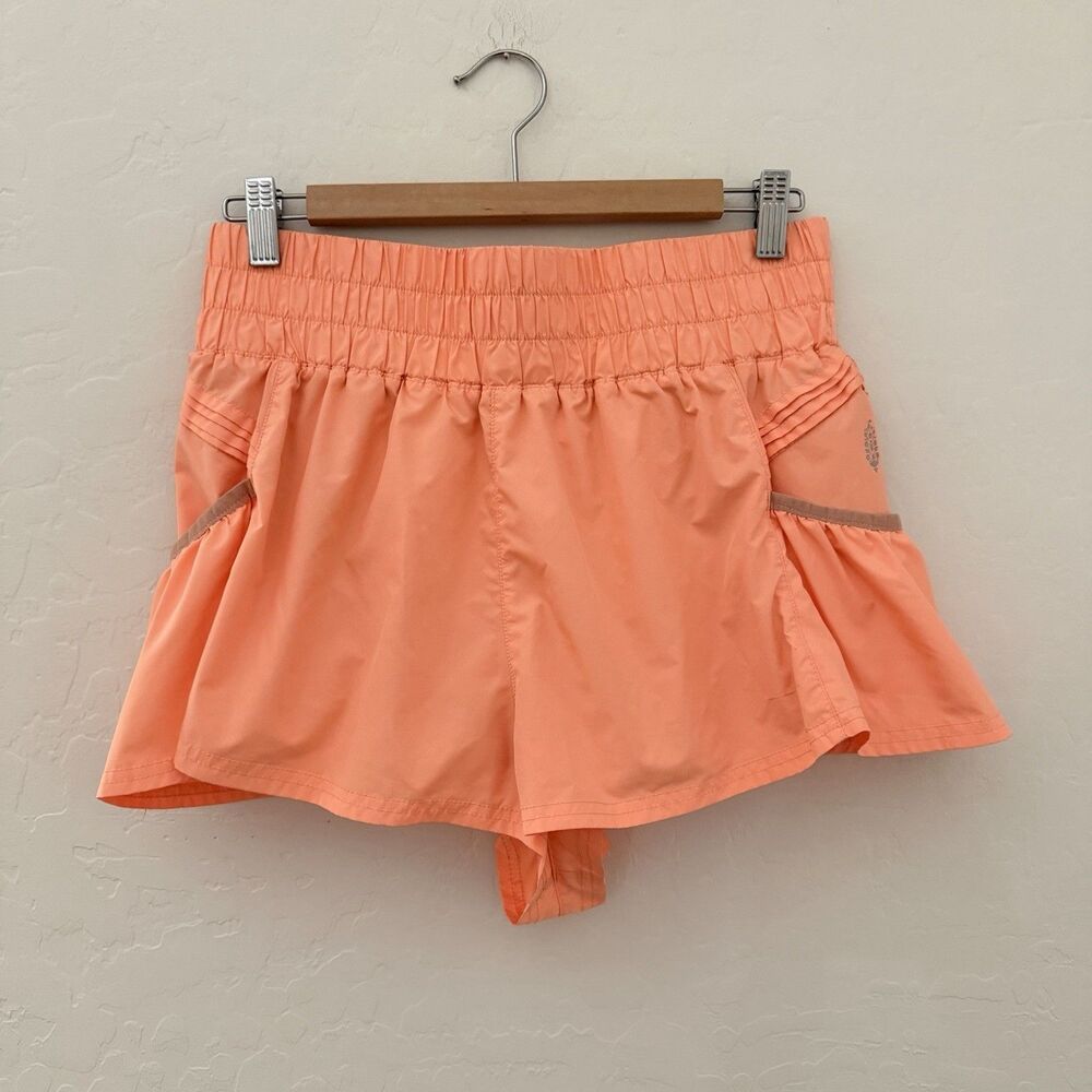 FP Movement Get Your Flirt On Shorts M Melon Coral Peach Running Free People